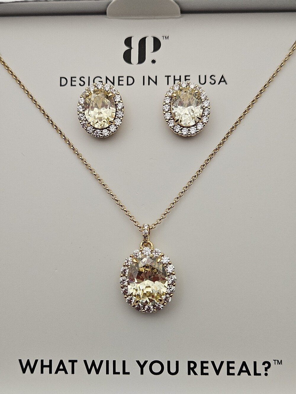 Bomb Party SE89530 "The 2424 Set" Lemon Cubic Zirconia